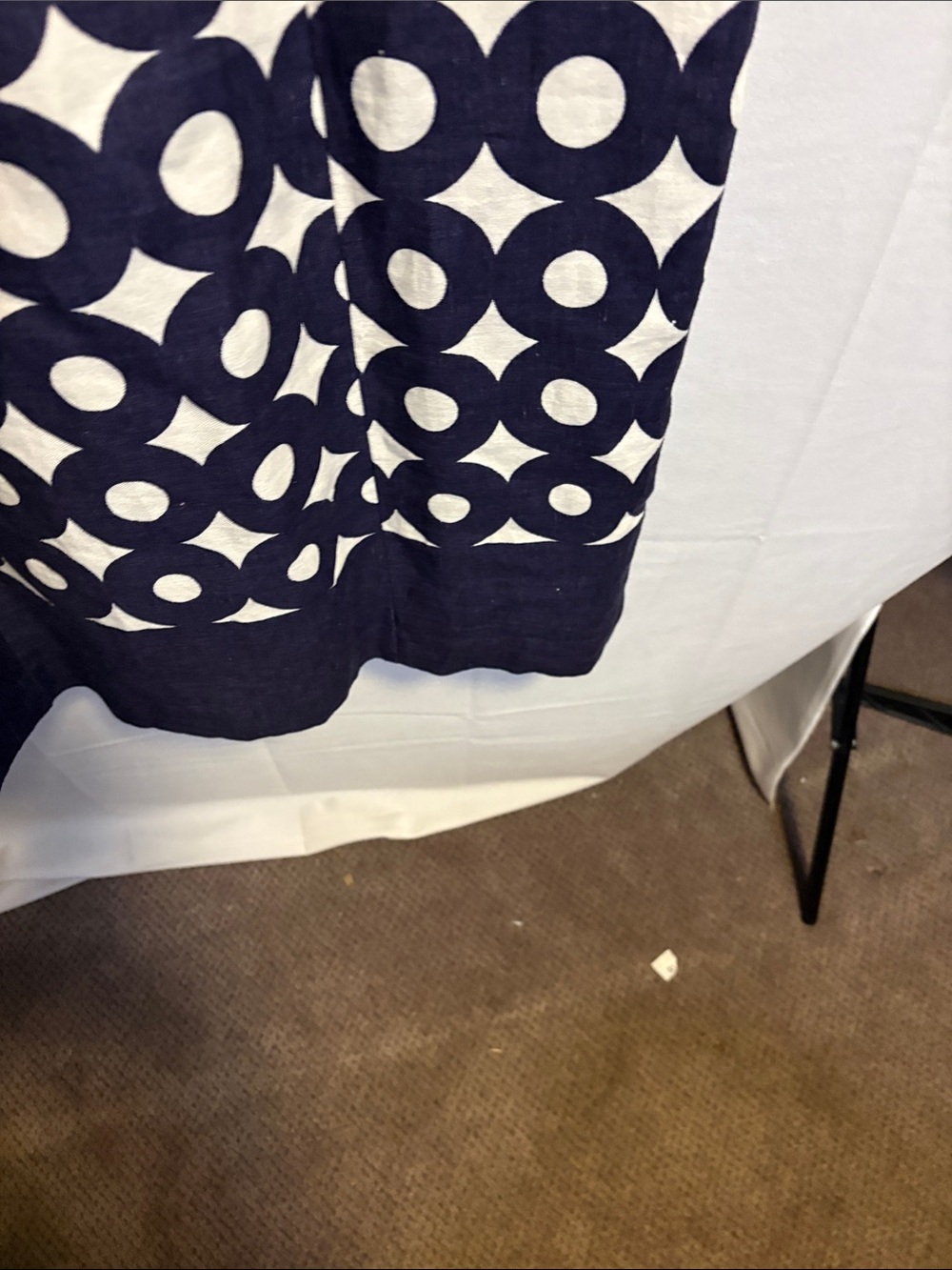 Liz Claiborne Navy & White Circle-Print Sleeveless Shift Dress nwt - Picture 6 of 12